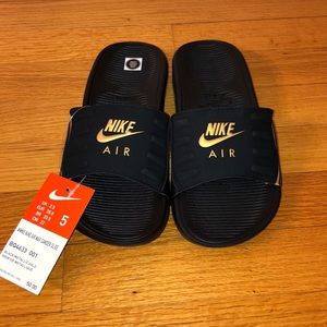 Nike Air black & gold sandals